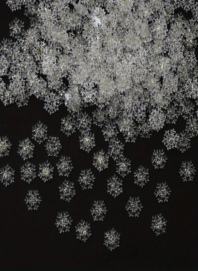 UCCASA 100Pcs Christmas Nail Charms 3D Resin Nail Art Supplies for Acrylic Nails Cute White Snowflake Nail Gems and Charms Kawaii Nail Charms Cute Nail Jewelry for Women DIY Nail Art Decoration Accessories - Image 3